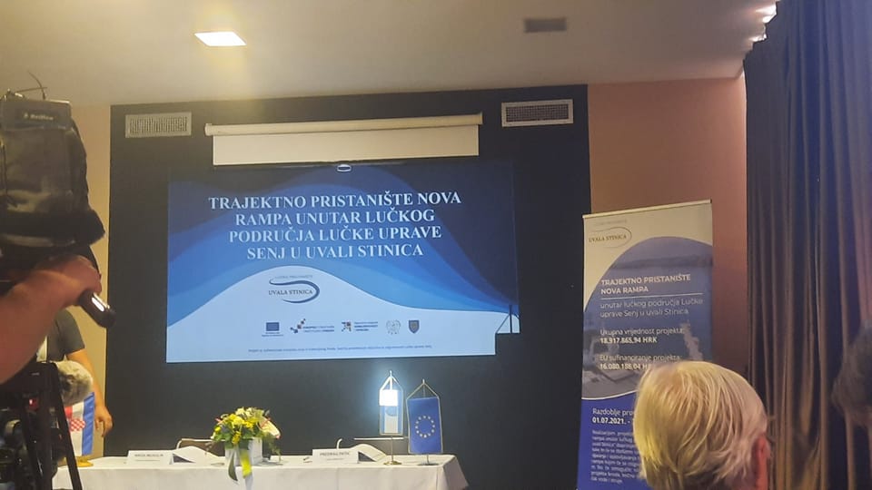Početna konferencija projekta "Trajektno pristanište nova rampa unutar lučkog područja Lučke uprave Senj u uvali Stinica", KK.07.4.1.04.0029