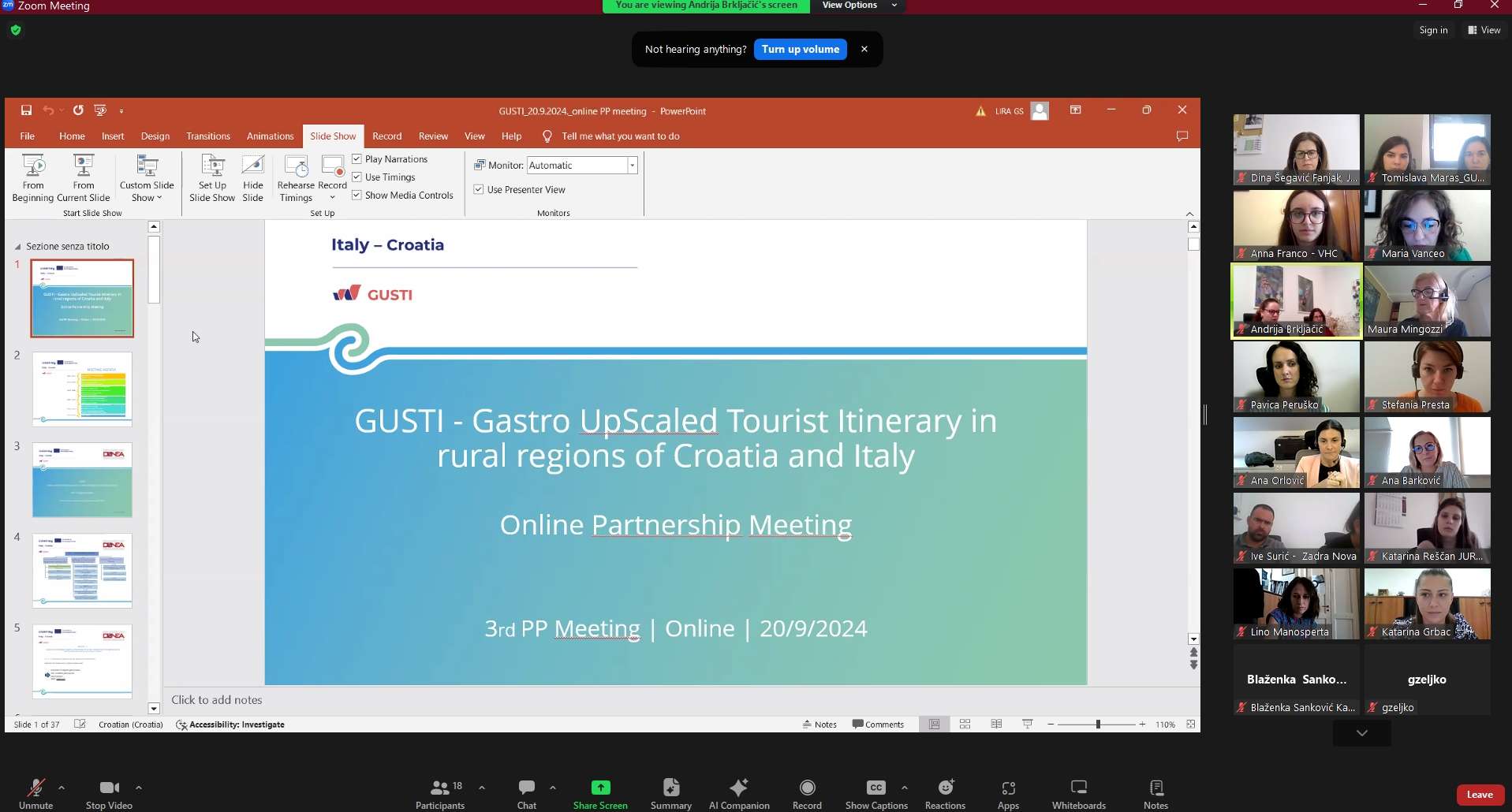 Održan online Sastanak partnera i Upravljačkog odbora projekta GUSTI - 