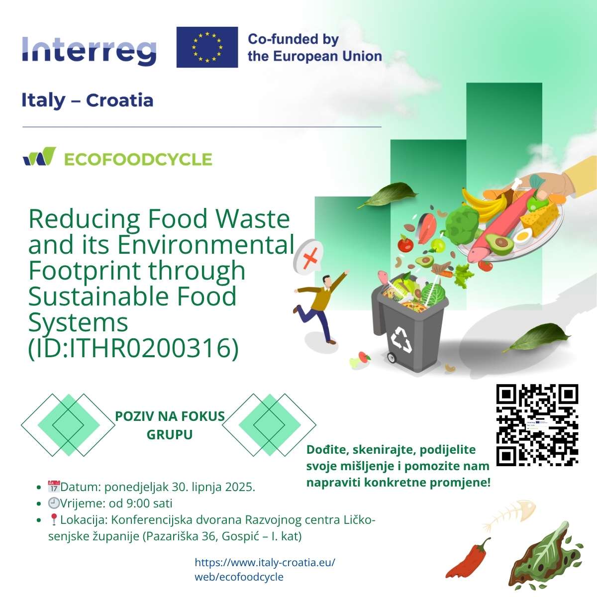 Poziv na Fokus grupu u Gospiću – projekt ECOFOODCYCLE - 