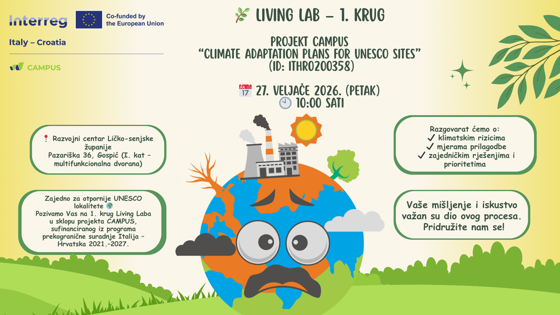 Poziv na 1. krug Living Laba – projekt CAMPUS - 
